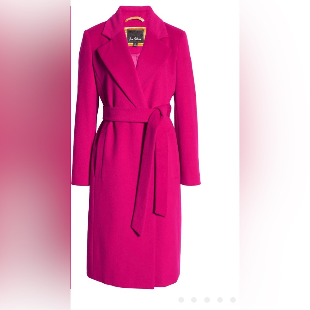NWT Sam Edelman wool blend coat - size 10 - deep magenta